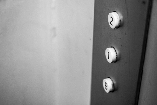 Modern minimalist elevator interior